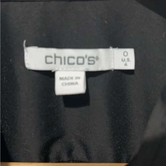 Chico's Black Floral Embroidered Women’s Shirt NWT - Picture 6 of 6